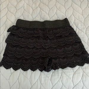 Black Lace Shorts